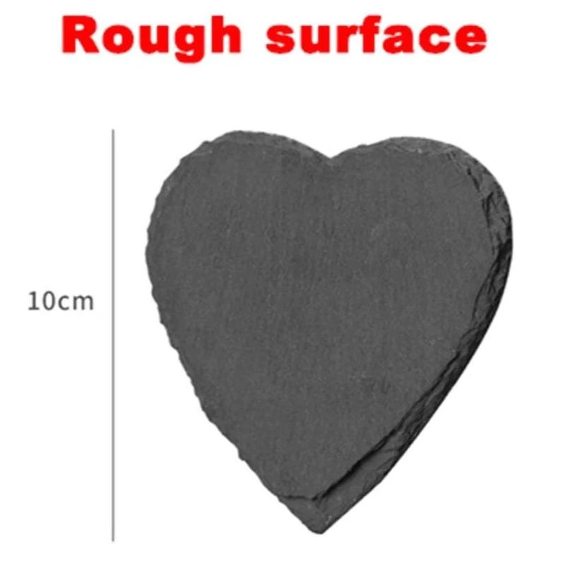 Slate Stone Drink Coasters Black Natural Edge Slate Stone Plate Per Bar E Casa