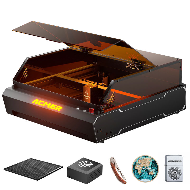 ACMER P3 2-in-1 Dual Laser Module Engraving Cutting Machine con laser a diodo da 10W Laser IR da 2W