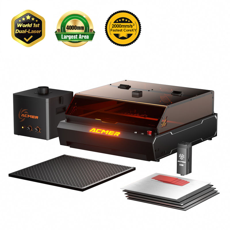 Alta potenza ACMER 48W diodo laser cutter per legno e acrilico opaco scuro