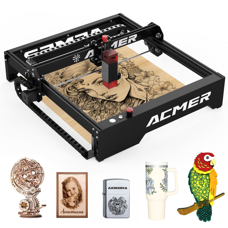 ACMER P1 10W Laser Engraver 10000mm/min Alta velocità Desktop Laser Engraving Machine, 20W Laser Output