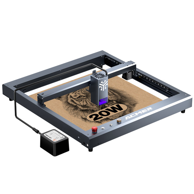 ACMER P2 20W Laser Engraver Cutting Machine, USB Connected Wood Laser Cutter con velocità di incisione di 30000mm/min