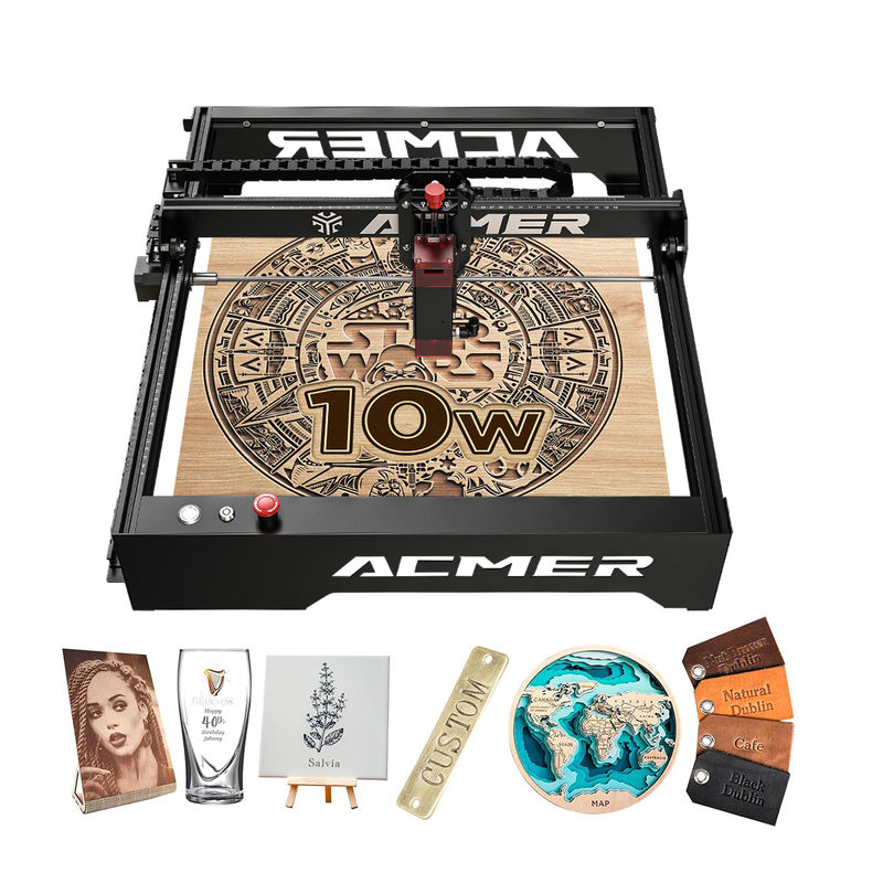 ACMER P1 10W Laser Engraver 10000mm/min Alta velocità Desktop Laser Engraving Machine, 20W Laser Output