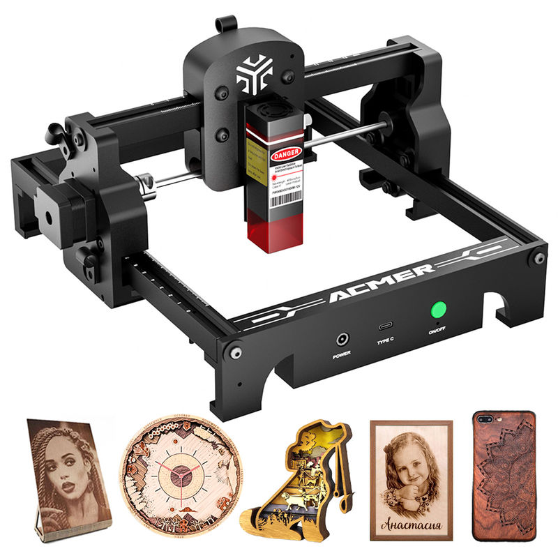 ACMER S1 Portable Laser Engraver Mini Machine For Metal 3500mw Potenza di uscita laser 130*130mm Area di lavoro