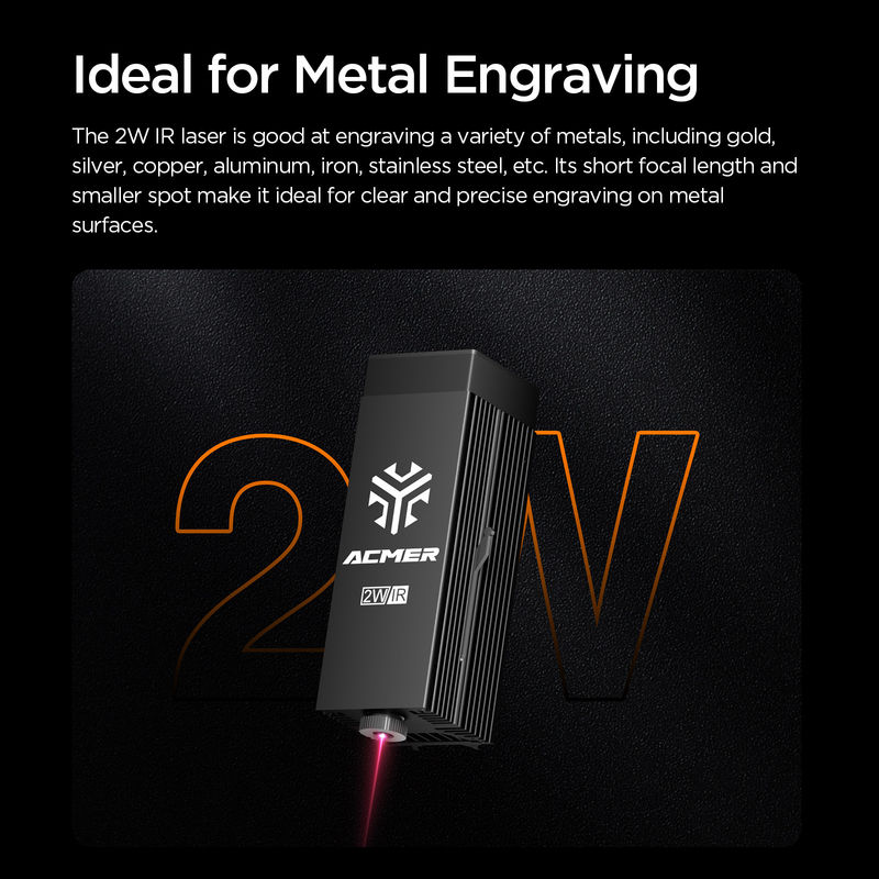 ACMER P3 Laser Module IR 2w Fiber Laser Engraver 0.03mm Spot ultra-fine per metallo plastica roccia acrilica